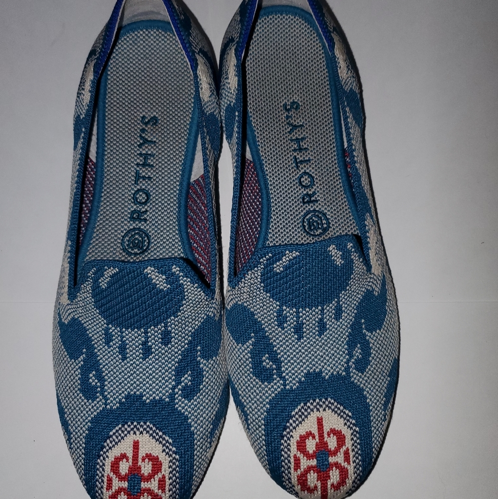 Rothys Retired Moroccan Teal Loafer Style